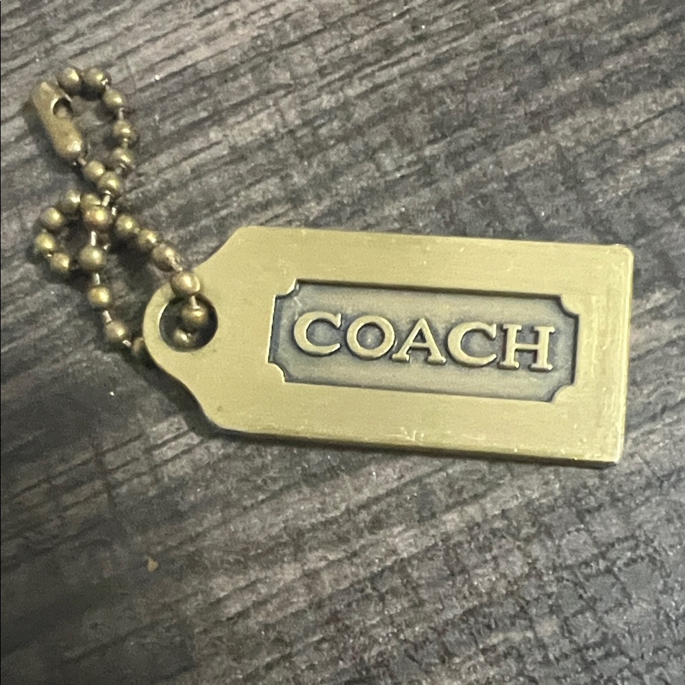 Coach Vintage Gold-Tone Brass HangTag Pendant - Picture 4 of 6